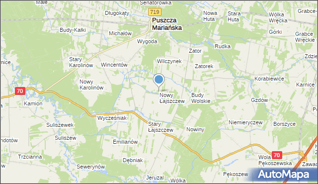mapa Nowy Łajszczew, Nowy Łajszczew na mapie Targeo